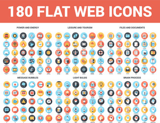 flat web icons vector image