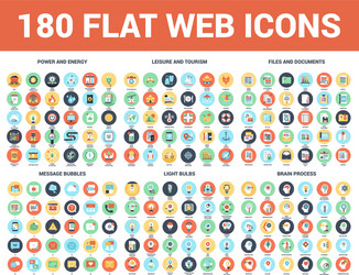 flat web icons vector image