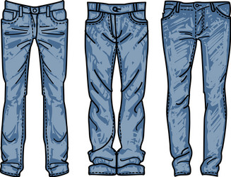 sketch mens jeans fashion jean vector image