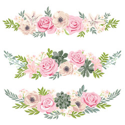 drawing flowers set vector image