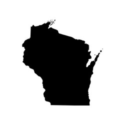 map of the us state wisconsin vector image