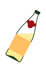 champagne bottle icon vector image