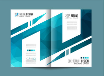 brochure template flyer design or depliant cover vector image