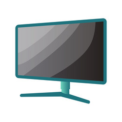 tv monitor with lcd screen in flat design vector image