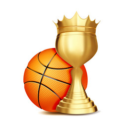 basketball award ball golden vector image