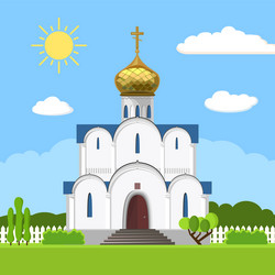 russian orthodox church icon isolated on white vector image