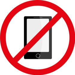 no phones cellphones smartphones sign icon vector image