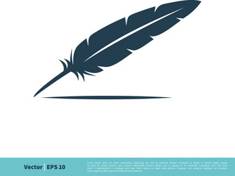 feather pen icon logo template design eps 10 vector image