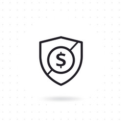 shield security icon vector image