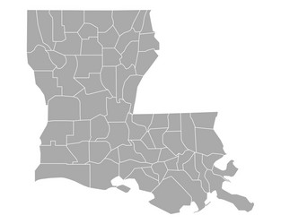 map of louisiana vector image