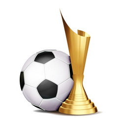 soccer game award football ball golden vector image