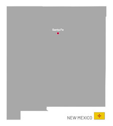 gray map of new mexico federal state usa vector image