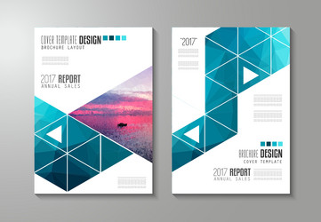 brochure template flyer design or depliant cover vector image