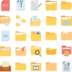 folder icon set every sing can easily modify vector image