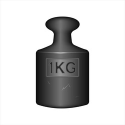 1 kg iron weight cargo one kilogram icon vector image