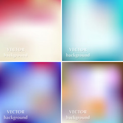 abstract colorful blurred smooth backgrounds vector image