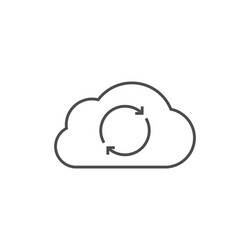 cloud data synchronization vector image