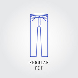 denim fit icon vector image