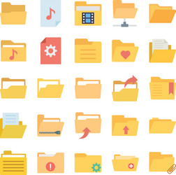 folder icon set every sing can easily modify vector image