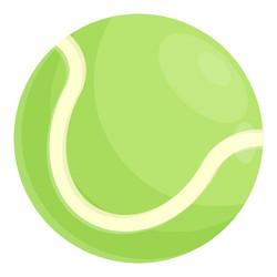 tennis ball play icon cartoon cat vector image