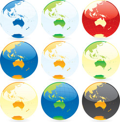 world globes vector image