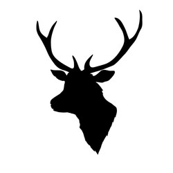 deer silhouette vector image