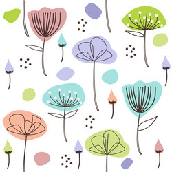 cute pastel floral pattern vector image