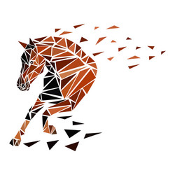 galloping horse particles vector image