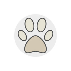 dog or cat paw icon vector image