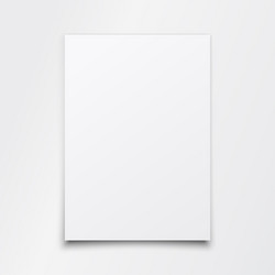 blank white paper sheet vector image