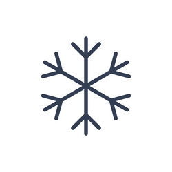 snowflake icon black silhouette snow flake sign vector image