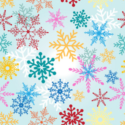 seamless christmas pattern with multicolored vector image