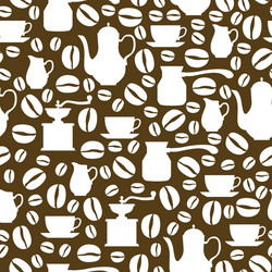 coffee seamless brown vector image