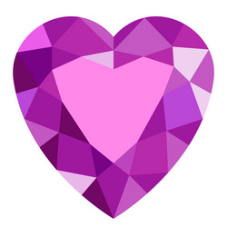 pink gemstone heart vector image