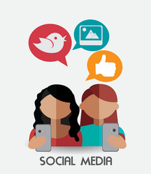 social media design vector image