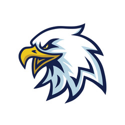 eagle head mascot logo template vector image