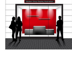 window shop vector image