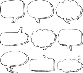 hand drawn comic speech bubble vector image