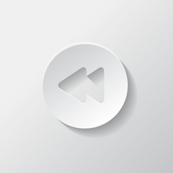 reverse or rewind icon media player vector image