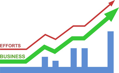 business graph vector image