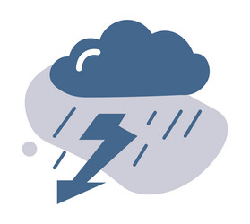 thunderstorm and lightning weather forecasts vector image