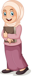 muslim girl vector image