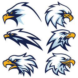 eagle logo set vector image