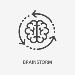 brainstorm line icon on white background vector image