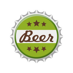 bottle beer cap isolated on white background vector image