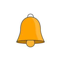 bell thin flat line icon vector image