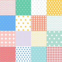 colorful polka dots patterns vector image