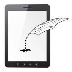 tablet pc computer vector image