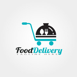 food delivery logo design vector image