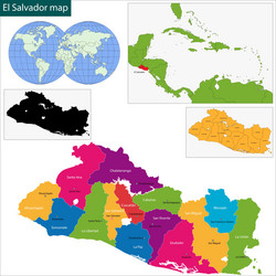 el salvador map vector image